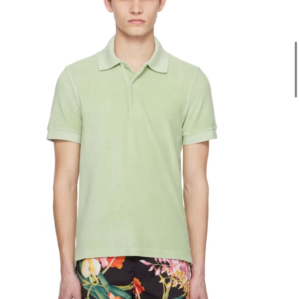 Tom ford green two button polo